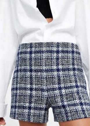Твидовые шорты zara