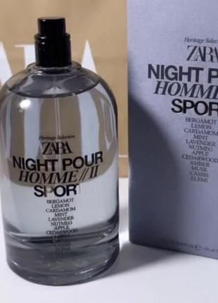 Мужской парфюм zara night pour homme ii sport