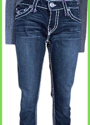 Джинсы синие скинни стрейч плотные низкая посадка true religion р.27 s