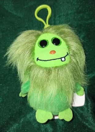 Ty beanie boo frizzys scoops green monster плюшевая игрушка домовёнок брелок