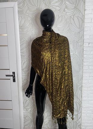 Блестящая шаль палантин с люрексом h&amp;m