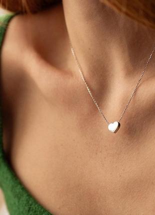 Цепочка нержавеющая сталь stainless steel с сердцем