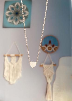 Цепочка нержавеющая сталь stainless steel с сердцем