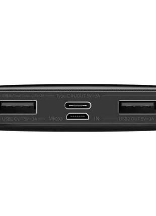 Power bank baseus 10000mah чорний 15w павер банк