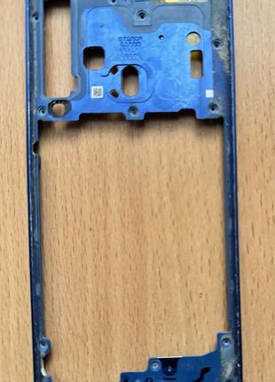 Середній корпус samsung a9 (2018) sm-a920f синій сервісний оригінал із розбирання
