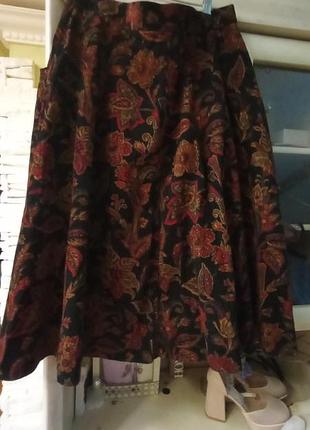 Красивая вельветовая юбка винтаж