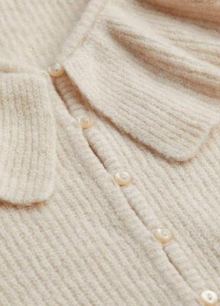Кардиган воротником кофта на пуговицах свитер