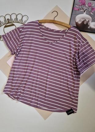 Футболка в полоску свободная dunnes. р 18