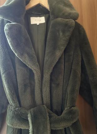 Еко шубка в кольорі хакі