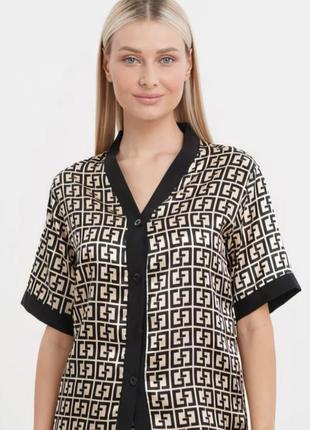 Новая женская шелковая пижама костюм для дома