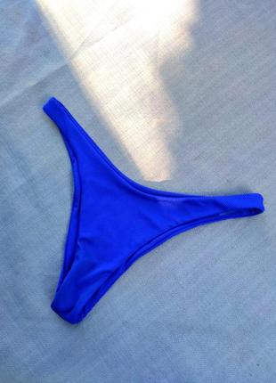 Плавки трусики купальные женские синие бразильянки