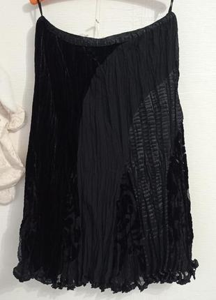 Юбка дизайнерская. бархат, вискоза.