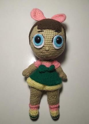 Вязаная игрушка кукла ловл
