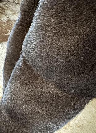 Норкова шуба с капюшоном blackglama