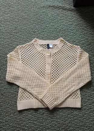 Кардиган сітка, ажурний кардиган , кофта на гудзиках