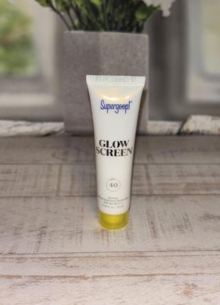Солнцезащитный крем с сияющим финишем для лица supergoop glow screen spf 40