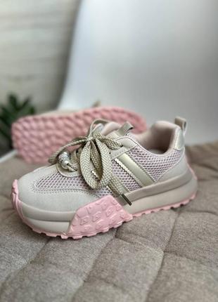 Кросівки для дівчинки білі з рожевим від jong golf