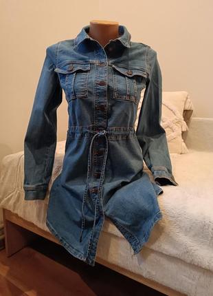 Классючее джинсовое платье o'stin, размер xs/s