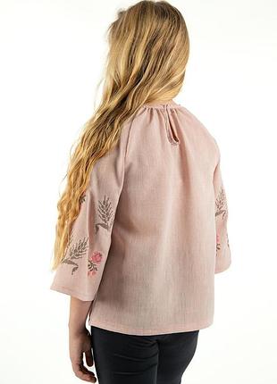 Лляна вишиванка для дівчаток 2