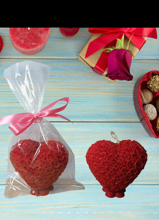 Свічка сердечко ( сердечко троянда)