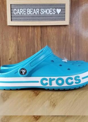 Крокс баябэнд клог голубые crocs bayaband clog digital aqua