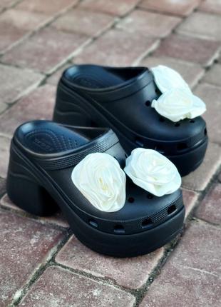 Роскошные crocs siren rosette clog, оригинал