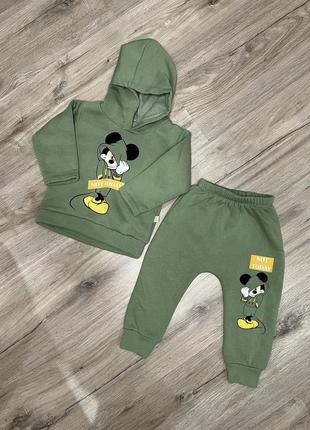 Теплый детский костюм 6-9 мес