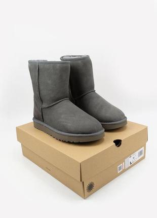 Ugg w classic short ii grey🆕 шикарные женские угги 🆕 купить наложенный платёж3 фото