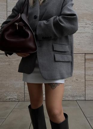 Блейзер/жакет оверсайз из 100%-й шерсти zara s, m5 фото