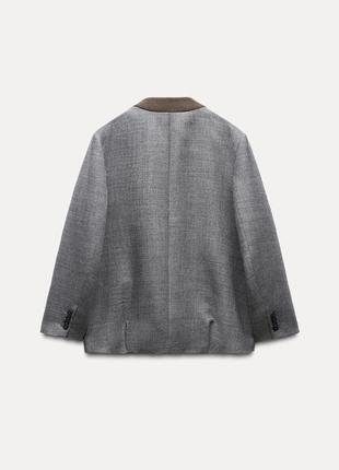 Блейзер/жакет оверсайз из 100%-й шерсти zara s, m7 фото