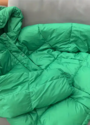 Куртка жіноча красивого зеленого кольору з капюшоном🔥🔥🔥3 фото