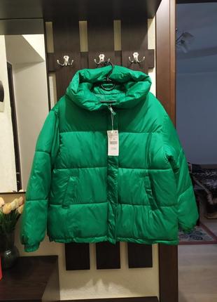 Куртка жіноча красивого зеленого кольору з капюшоном🔥🔥🔥8 фото