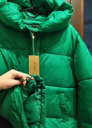 Куртка жіноча красивого зеленого кольору з капюшоном🔥🔥🔥9 фото