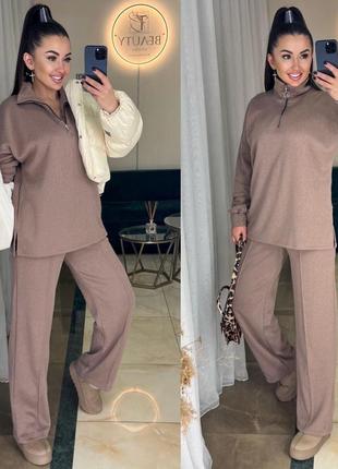 Теплый костюм, ангора-кашемир, размеры 48-58