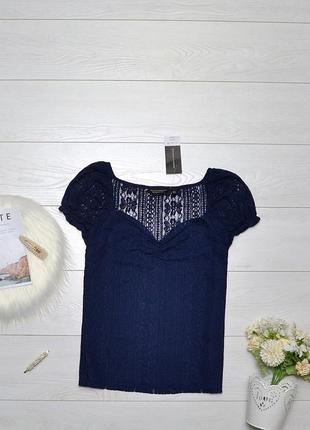Чудова синя ажурна блуза dorothy perkins.