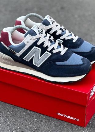 Демисезонные темно-синие кроссовки new balance 574