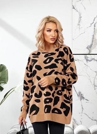 Свитер-туника в стиле оверсайз. 5