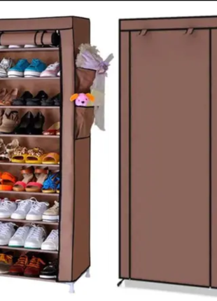 Стелаж для зберігання взуття shoe cabinet 160х60х30 полиця для взуття тканинний стелаж для взуття