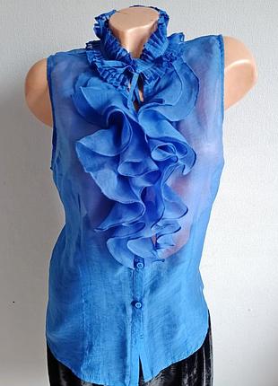 Блуза з воланами (71% тенсел).