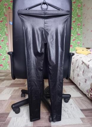 👑качественные лосины под кожу р.152-158 2