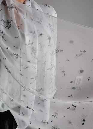 Широкий шарф 100% silk feeling polyester. 4
