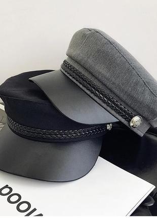 Котоновий сірий кашкет