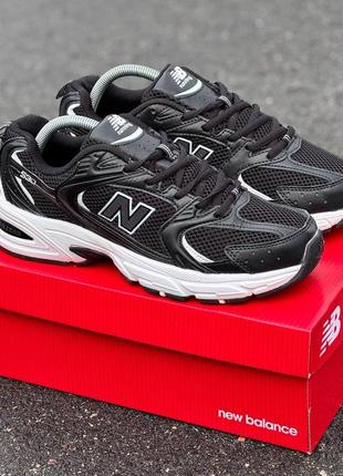 Демісезонні чорні кросівки new balance 530 розміри 37-45
