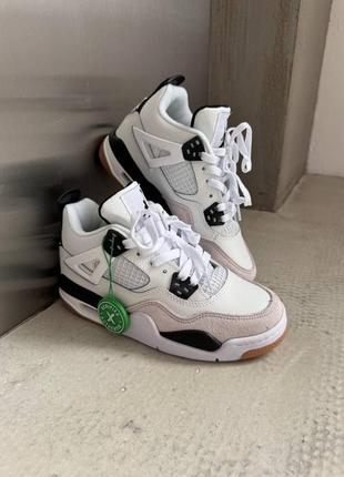 Кроссовки nike air jordan retro x sb white / black premium