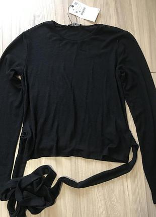 Кофта джемпер с завязками  zara 2