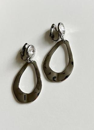 Винтажные клипсы с кристаллами