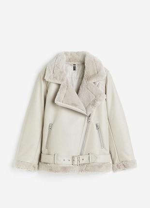 Дубленка авиатор косуха h&m