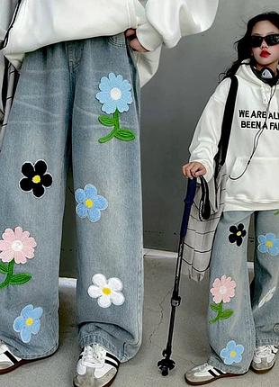 Модні джинси палаццо для дівчат(3)