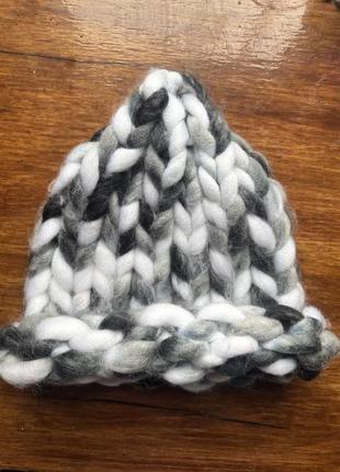 Объемная шапка меланж хельсинки