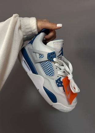 Кроссовки nike air jordan 4 retro industrial blue premium